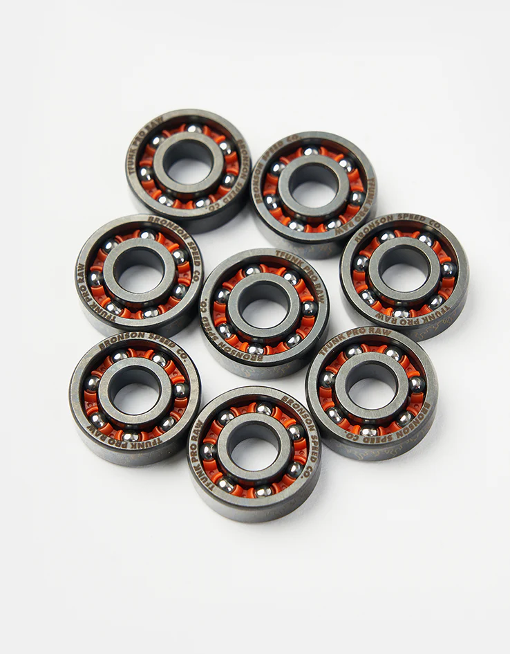 Bronson Speed Co. T-Funk Pro RAW Shieldless Skateboard Bearings - Image 4