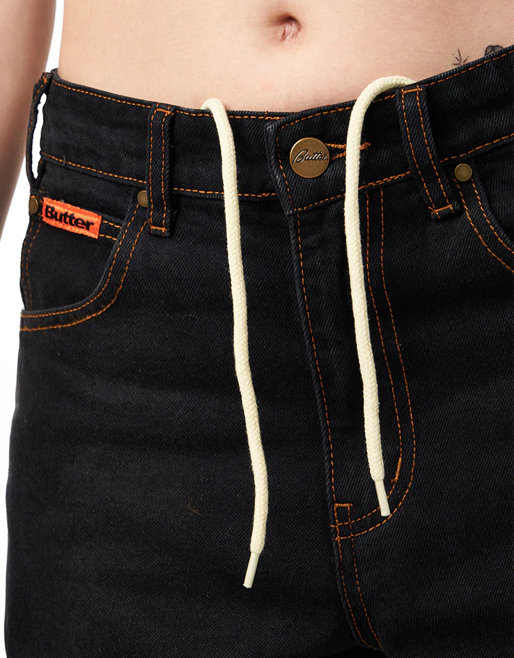 Butter Goods Baggy Denim Jean - Washed Black - Image 11