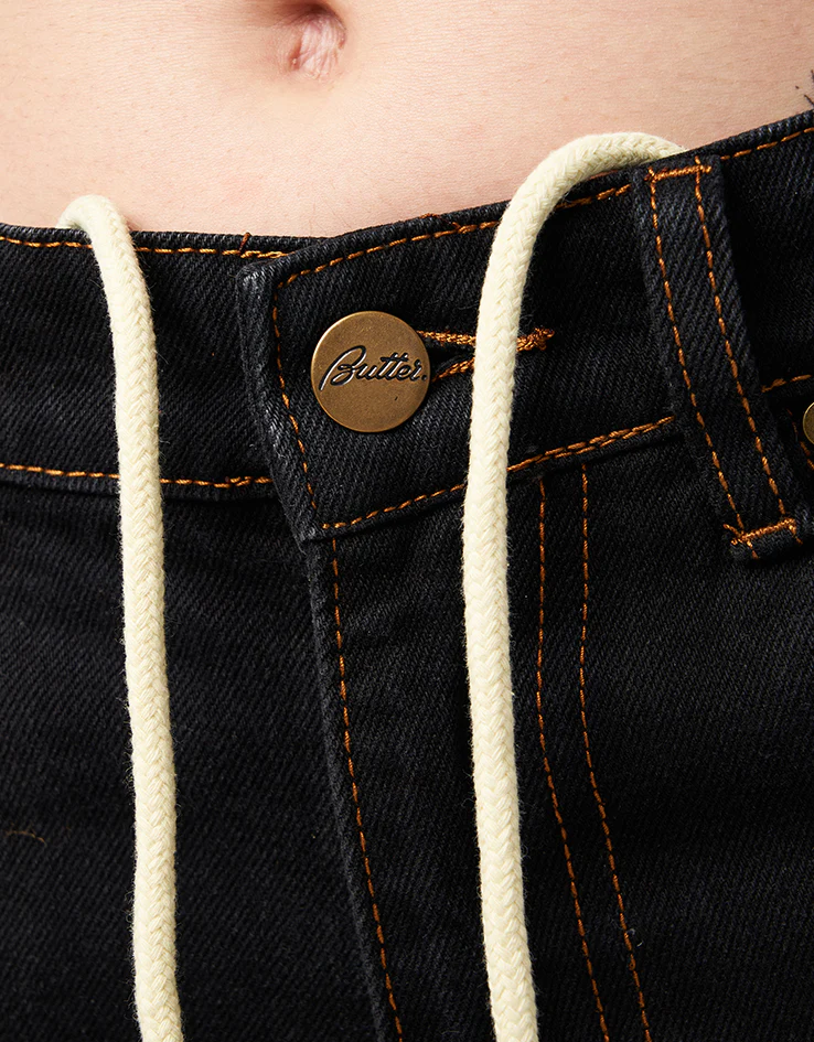 Butter Goods Baggy Denim Jean - Washed Black - Image 14