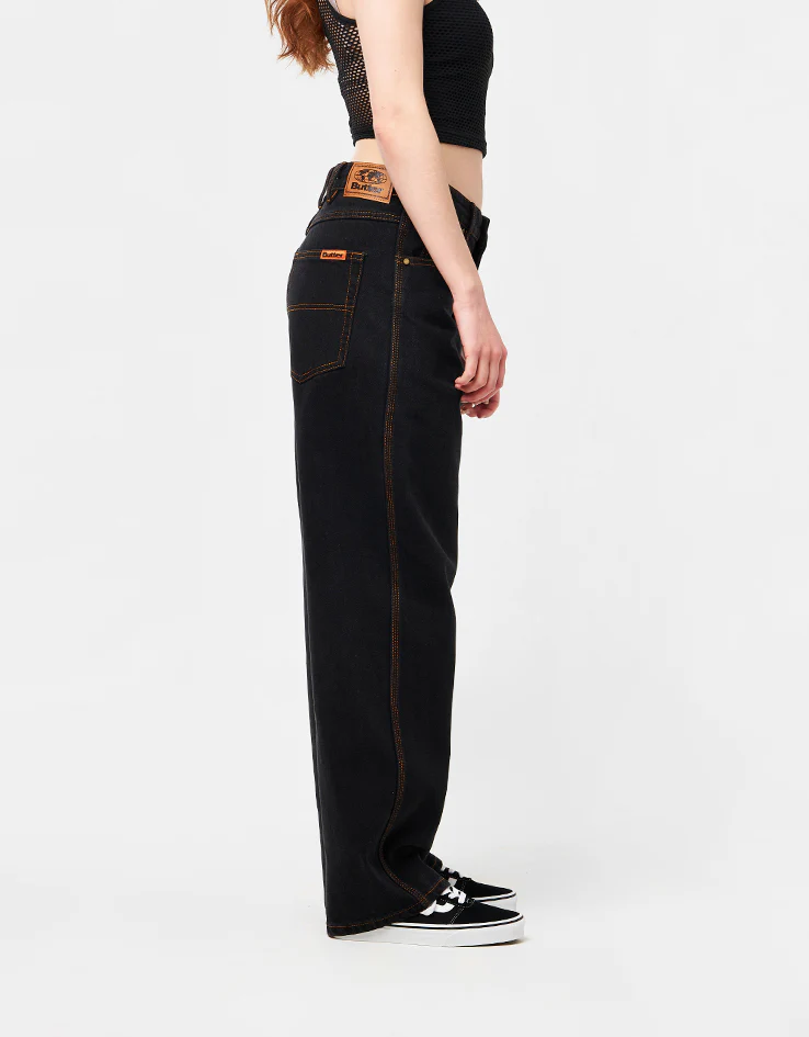 Butter Goods Baggy Denim Jean - Washed Black - Image 9