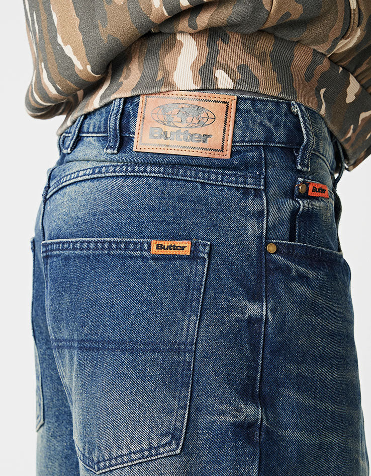 Butter Goods Baggy Denim Jeans - Vintage Indigo Wash - Image 2