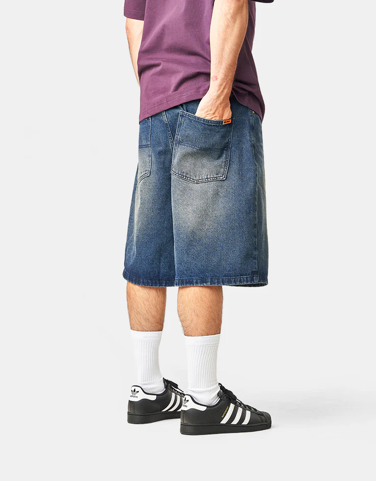 Butter Goods Baggy Denim Shorts - Vintage Indigo Wash - Image 2