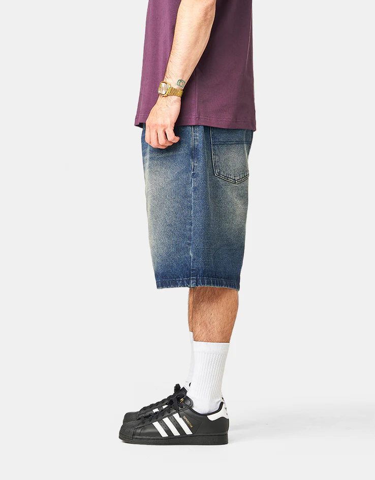 Butter Goods Baggy Denim Shorts - Vintage Indigo Wash - Image 3