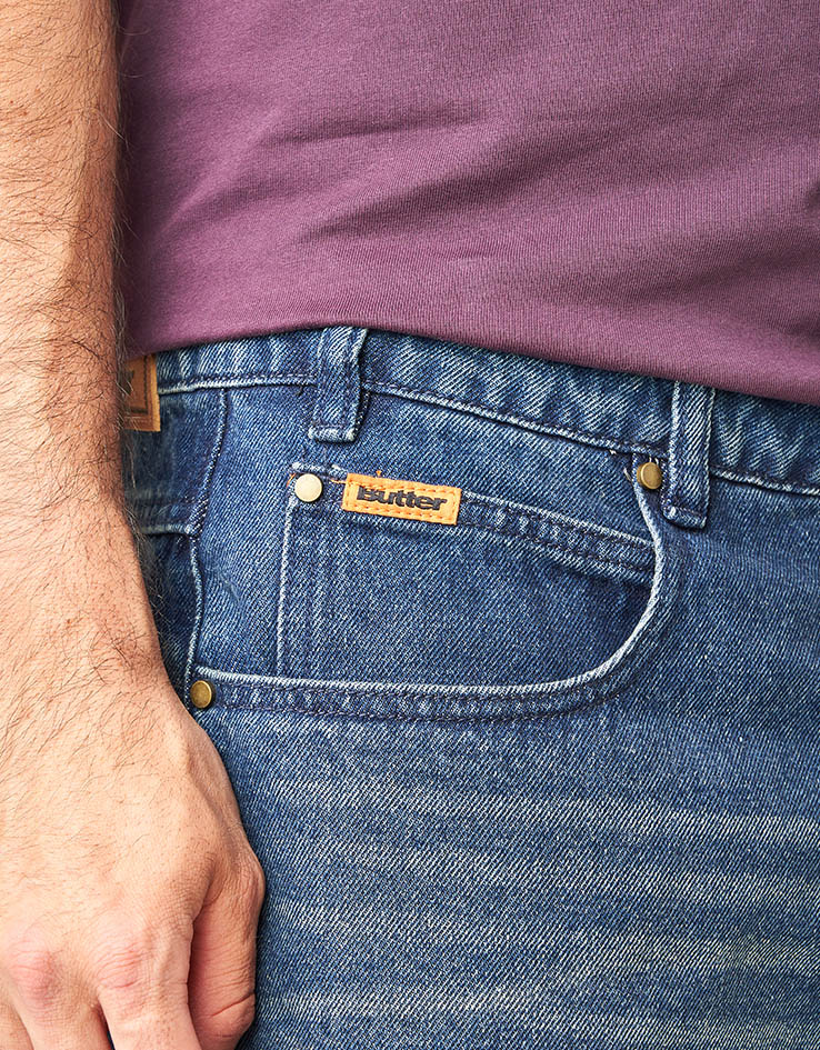 Butter Goods Baggy Denim Shorts - Vintage Indigo Wash - Image 5