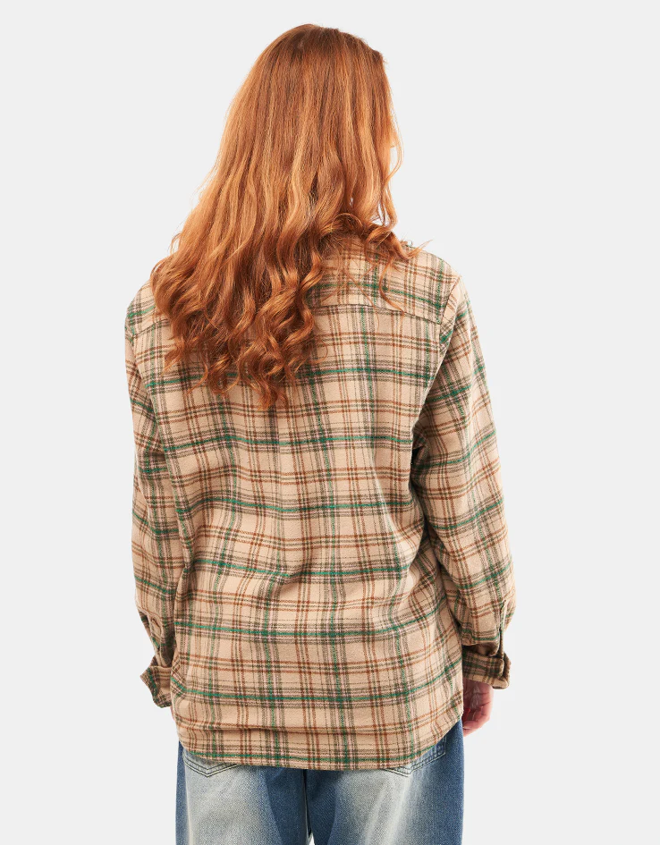 Butter Goods Bear Flannel L/S Shirt - Khaki - Image 9