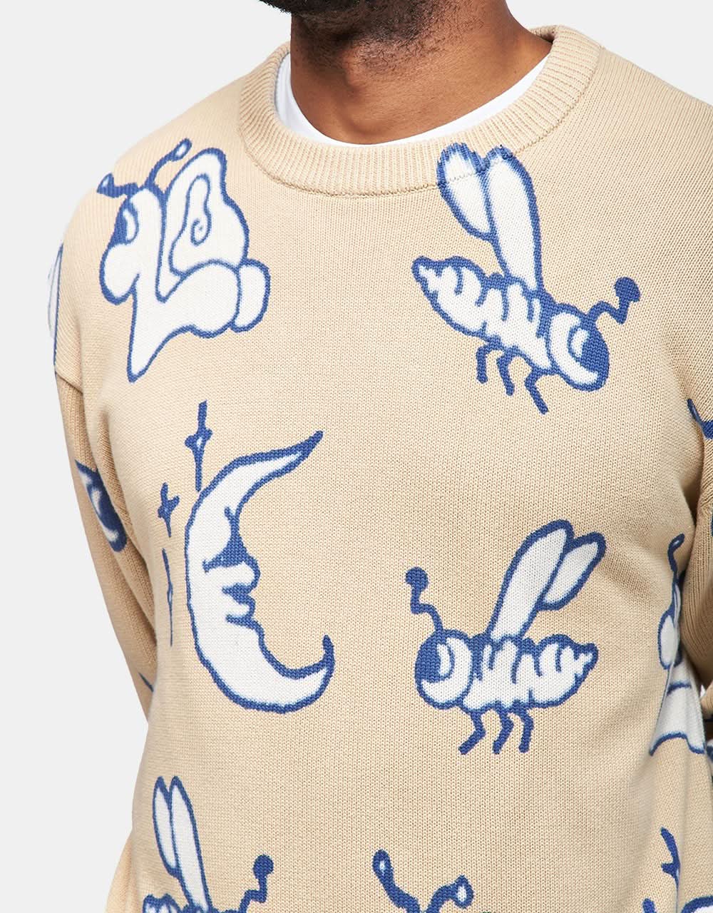 Butter Goods Critter Knitted Sweater - Sand - Image 3