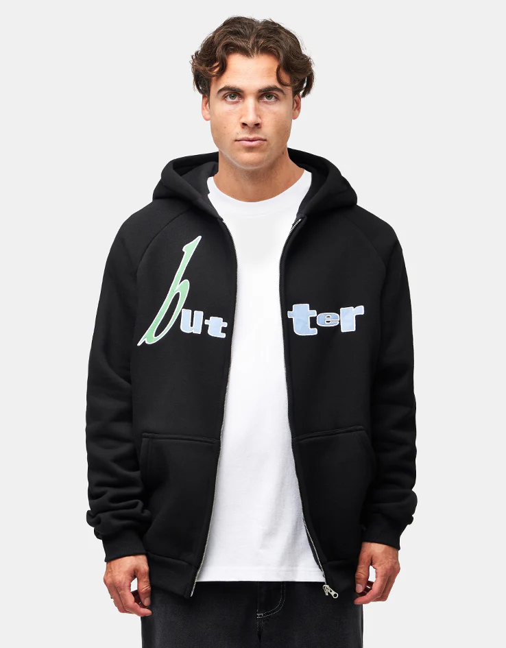 Butter Goods Device Zip-Thru Hoodie - Black - Image 4