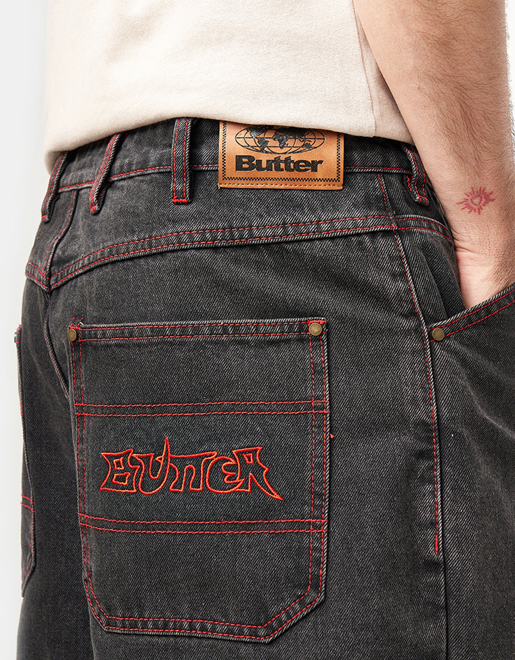 Butter Goods Encounter Denim Jean - Tinted Washed Black - Image 2