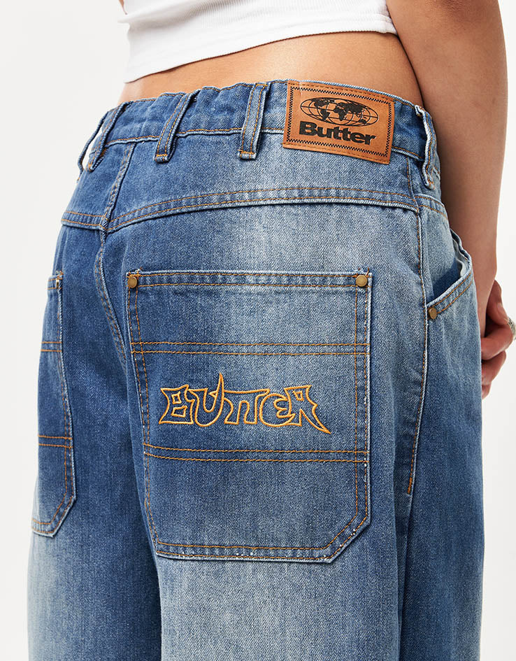 Butter Goods Encounter Denim Jean - Washed Slub Blue - Image 10