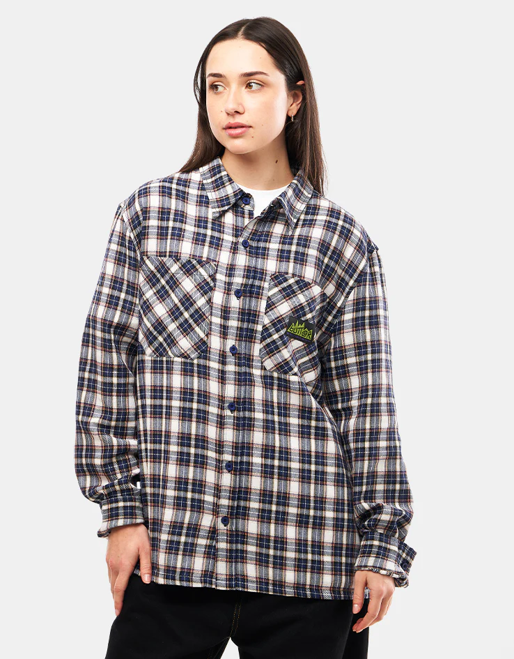 Butter Goods Equipment Plaid L/S Shirt - Navy - Image 8