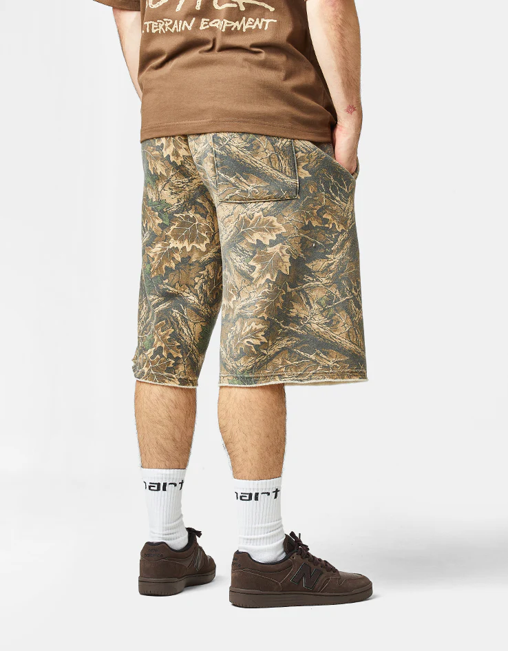 Butter Goods Fleece Shorts - Forest Camo - Image 2