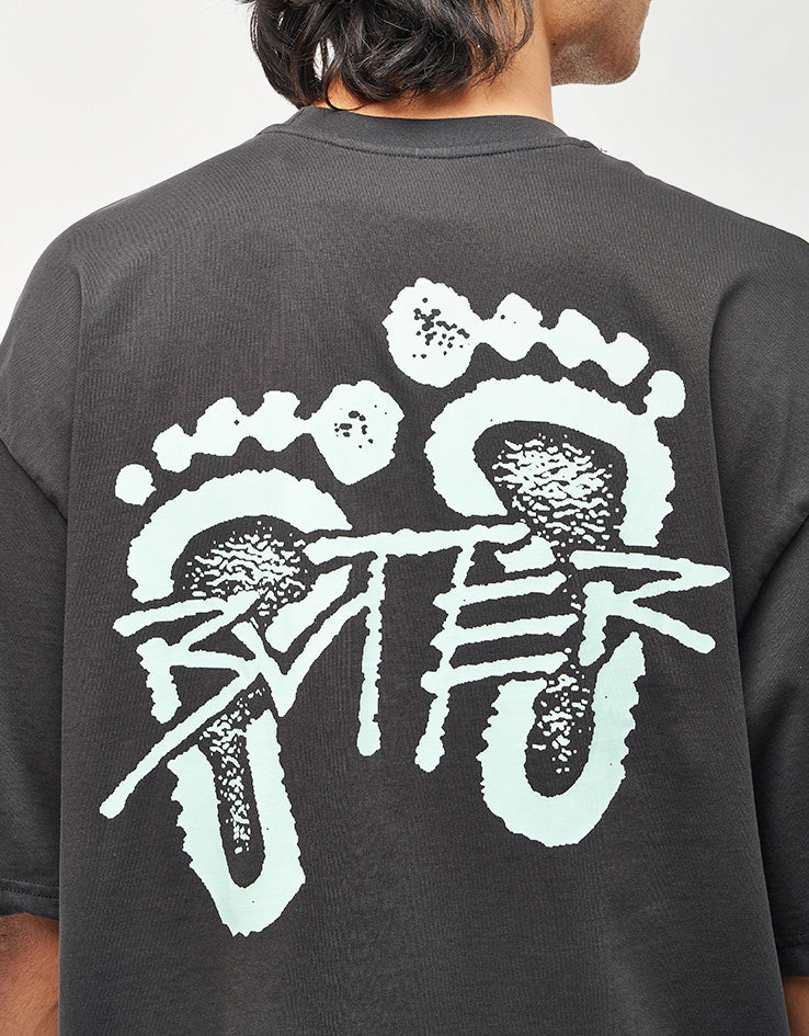 Butter Goods Footprints T-Shirt - Black - Image 3