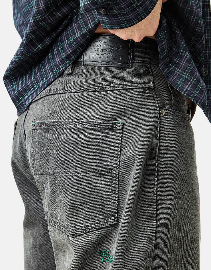 Butter Goods Garage Denim Jeans - Faded Black - Image 4