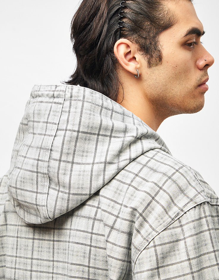 Butter Goods Hooded Work Jacket - Grey Plaid - Image 5