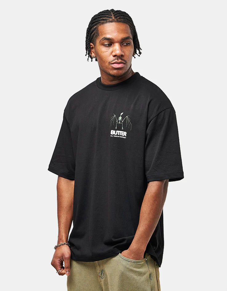Butter Goods Nocturnal T-Shirt - Black - Image 2