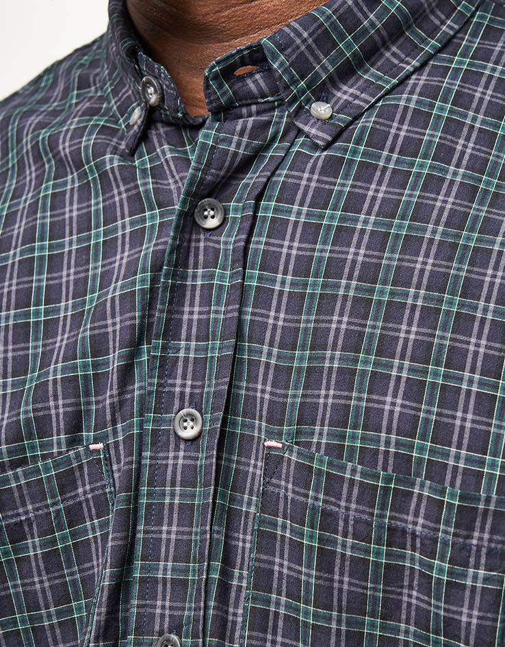 Butter Goods Plaid Shirt - Navy/Forest - Image 4