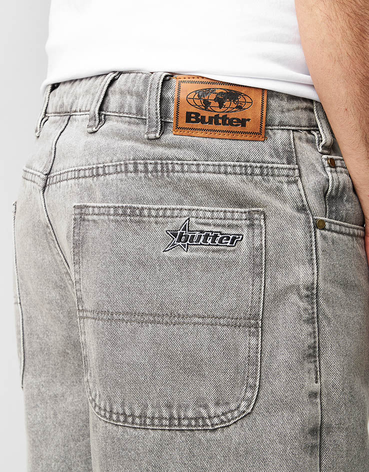 Butter Goods Racer Denim Jeans - Grey Wash - Image 4