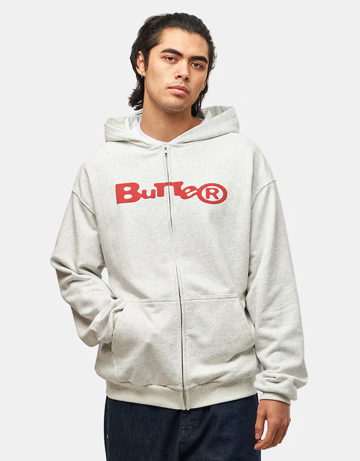Butter Goods Registered Zip-Thru Hoodie - Ash
