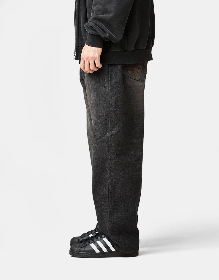 Butter Goods Scorpion Stitch Denim Jeans - Slub Black - Image 3