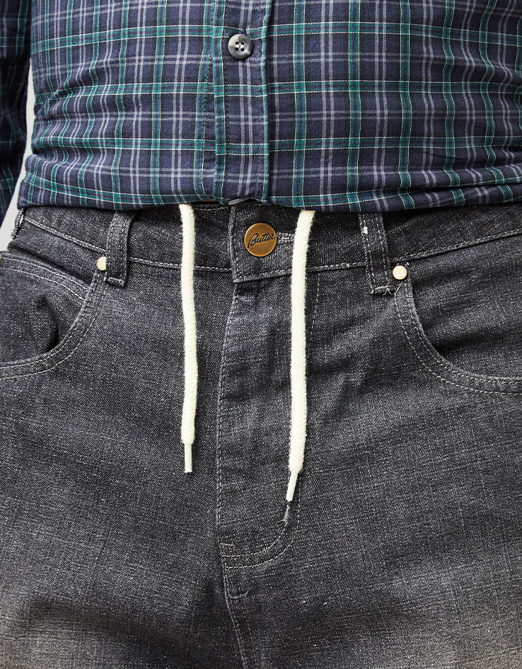 Butter Goods Scorpion Stitch Denim Shorts - Slub Black - Image 5