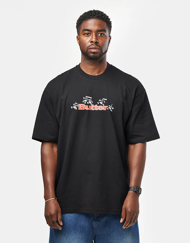 Butter Goods Tempo Logo T-Shirt - Black