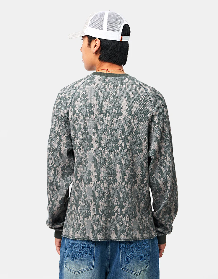 Butter Goods Waffle L/S Top - Digital Camo - Image 3