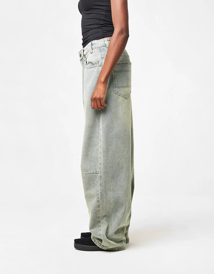 Butter Goods Wide Cut Denim Jeans - Tinted Blue Wash - Image 10
