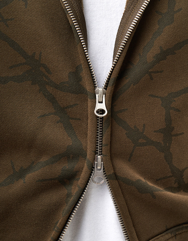 Butter Goods Wired Zip-Thru Hoodie - Fudge - Image 4