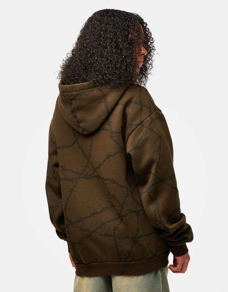 Butter Goods Wired Zip-Thru Hoodie - Fudge - Image 9