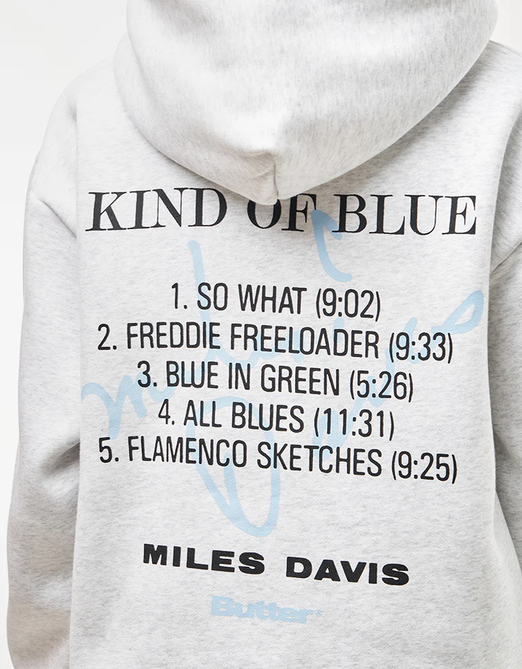 Butter Goods x Miles Davis Kind Of Blue Pullover Hoodie - Ash - Image 10