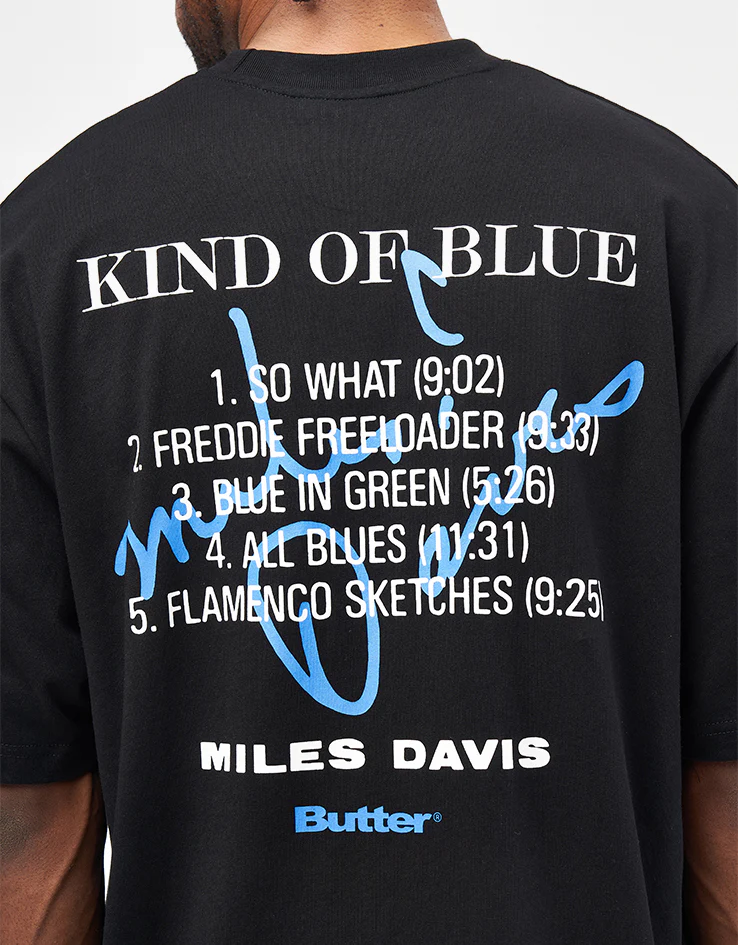 Butter Goods x Miles Davis Kind Of Blue T-Shirt - Black - Image 3