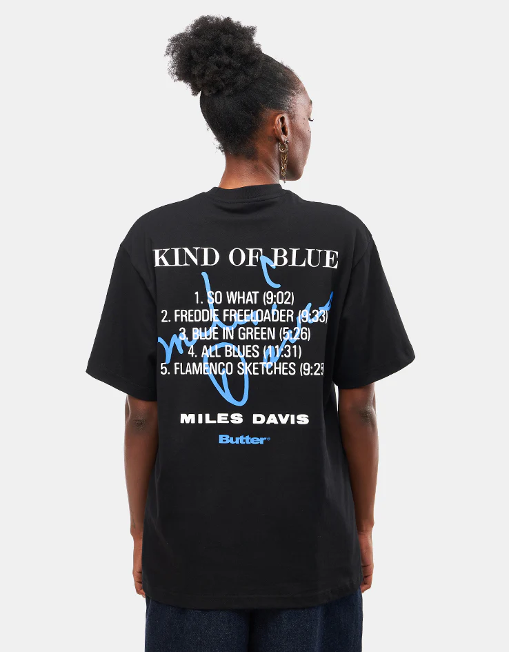 Butter Goods x Miles Davis Kind Of Blue T-Shirt - Black - Image 5