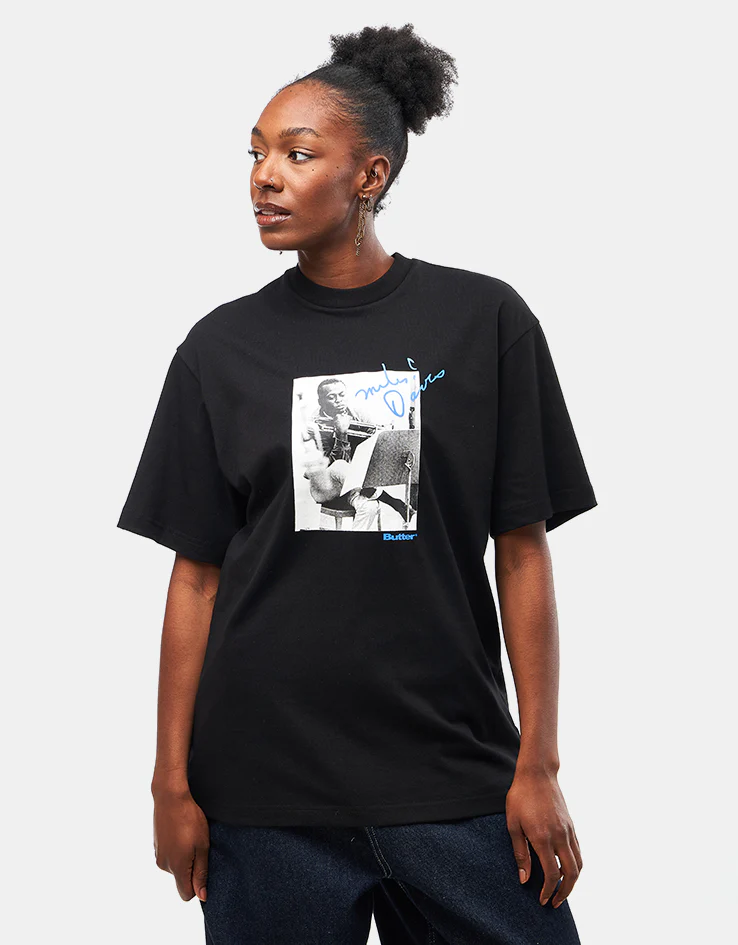 Butter Goods x Miles Davis Kind Of Blue T-Shirt - Black - Image 6