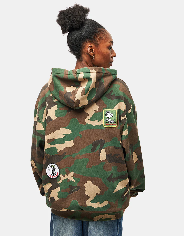 Butter Goods x Peanuts Patches Zip-Thru Hoodie - Washed Camo - Image 11