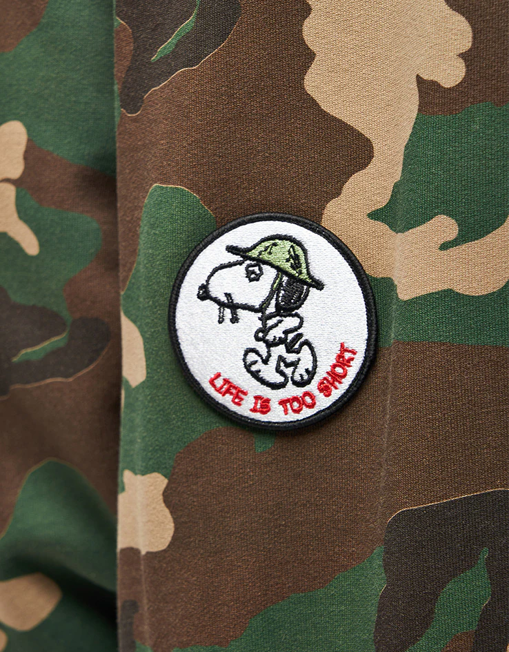 Butter Goods x Peanuts Patches Zip-Thru Hoodie - Washed Camo - Image 9