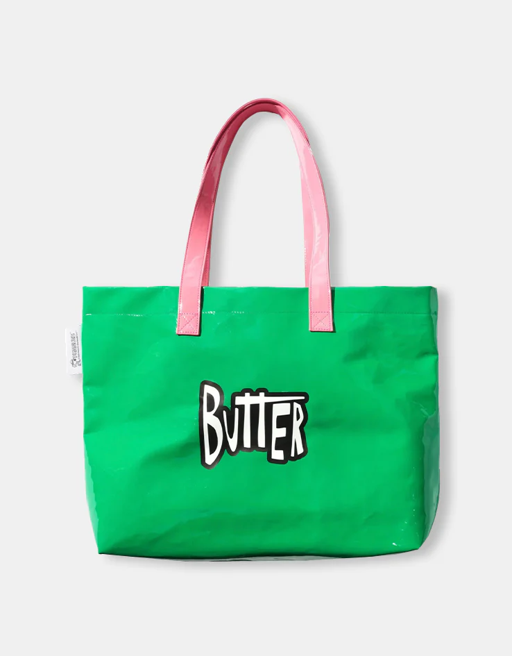 Butter Goods x Peanuts Shopper Tote - Green/Light Pink - Image 4