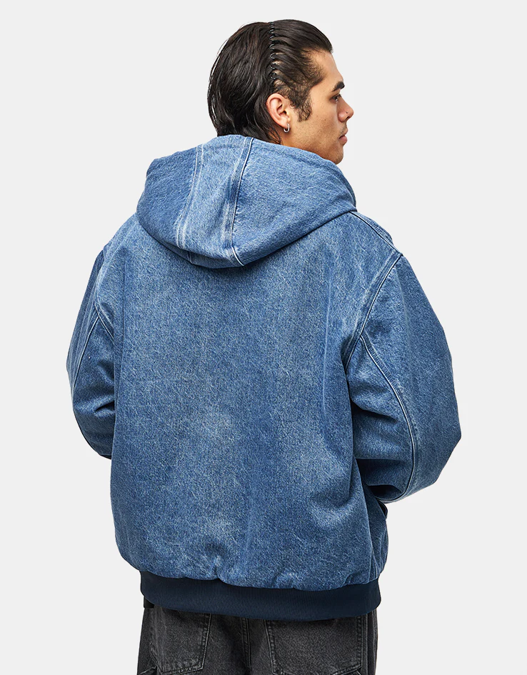 Carhartt WIP 50 Years Anniversary Reversible OG Active Jacket Denim - Blue/USA Red (Stone Bleached) - Image 6