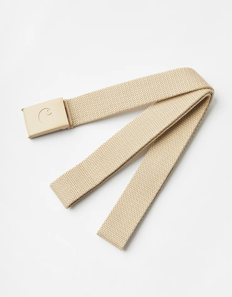 Carhartt WIP C-Logo Tonal Web Belt - Fleur de Sel/White - Image 2
