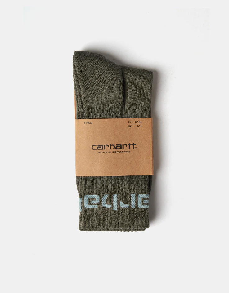 Carhartt WIP Carhartt Crew Socks - Leaf/Tourmaline - Image 4
