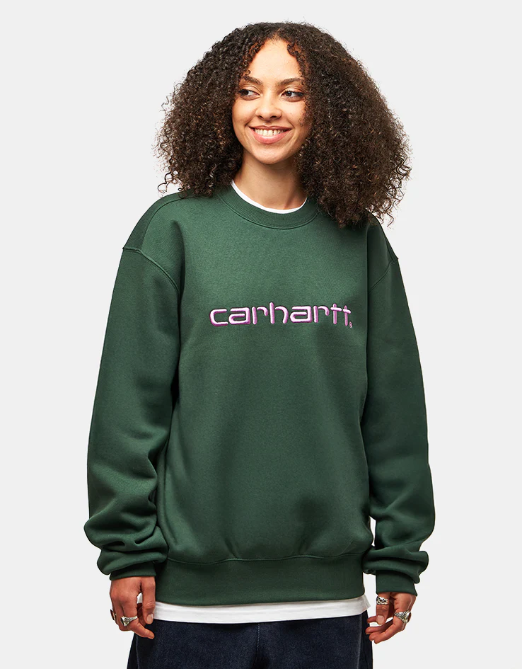 Carhartt WIP Carhartt Sweatshirt - Sycamore Tree/Phlox - Image 5