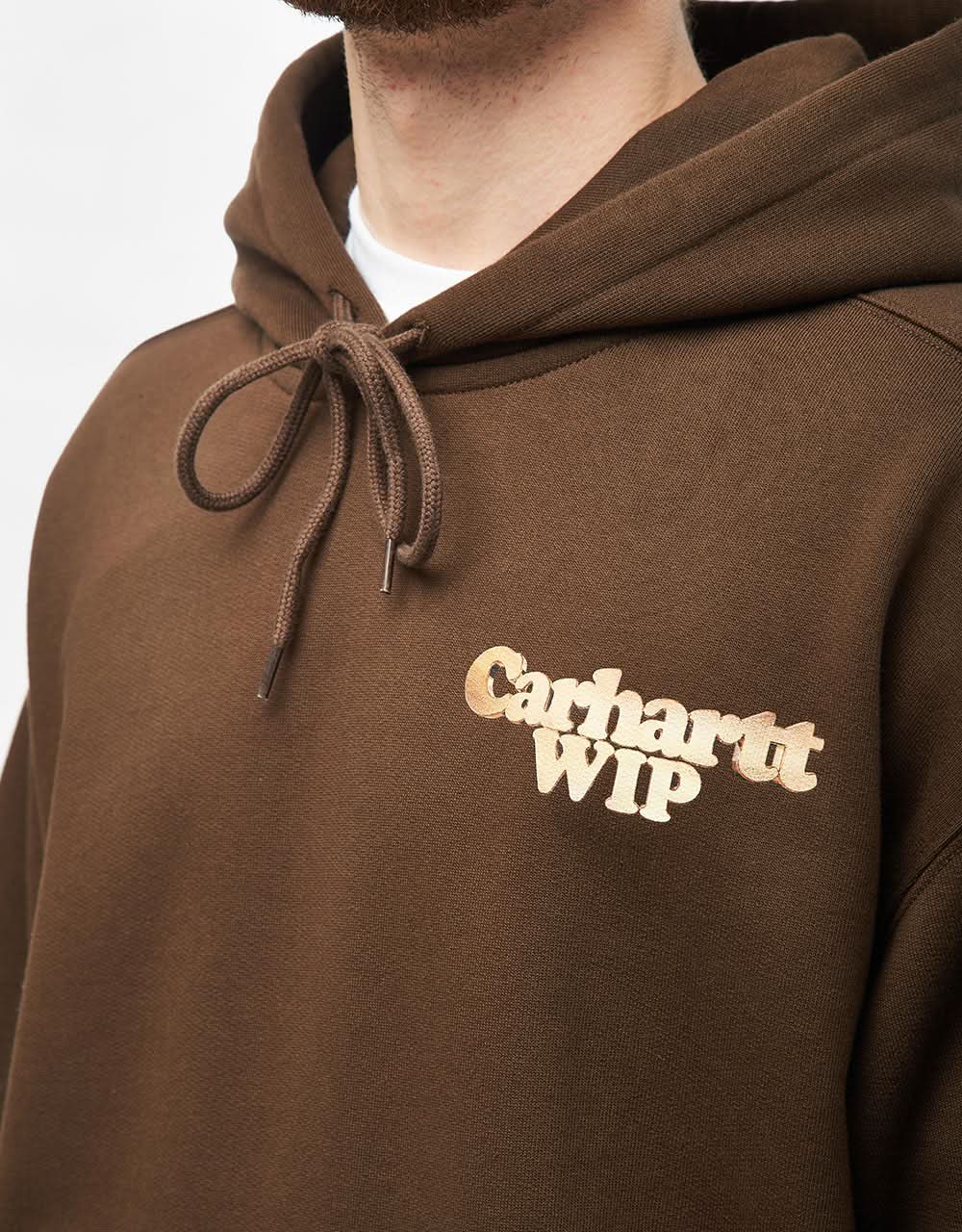 Carhartt WIP Charm Link Pullover Hoodie - Liberica/Gold Stone Washed - Image 4