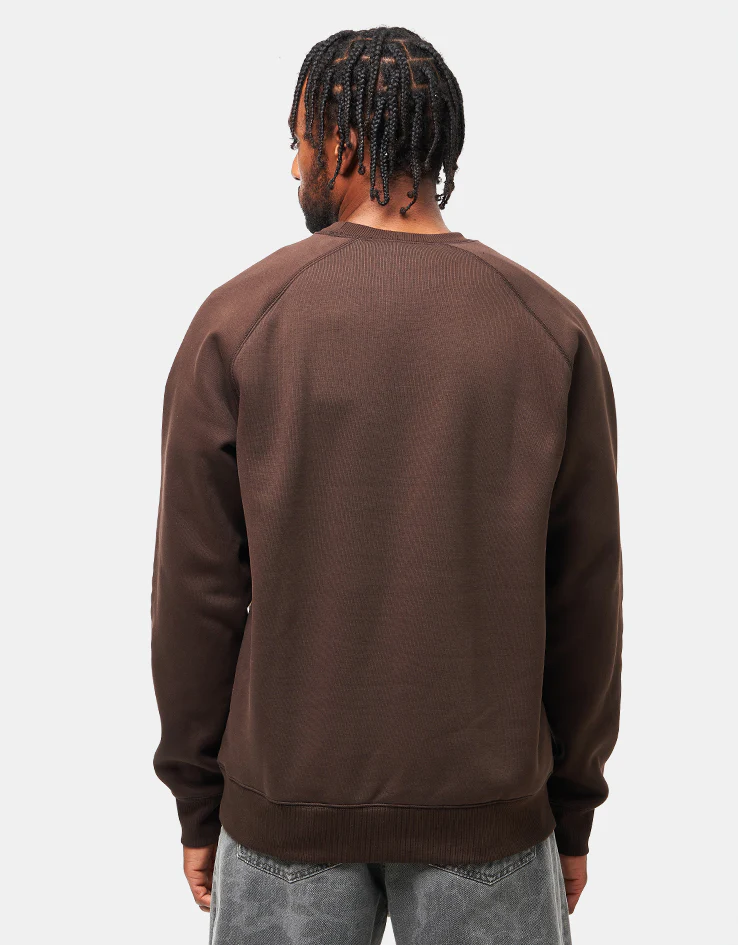 Carhartt WIP Chase Sweatshirt - Tobacco/Gold - Image 2