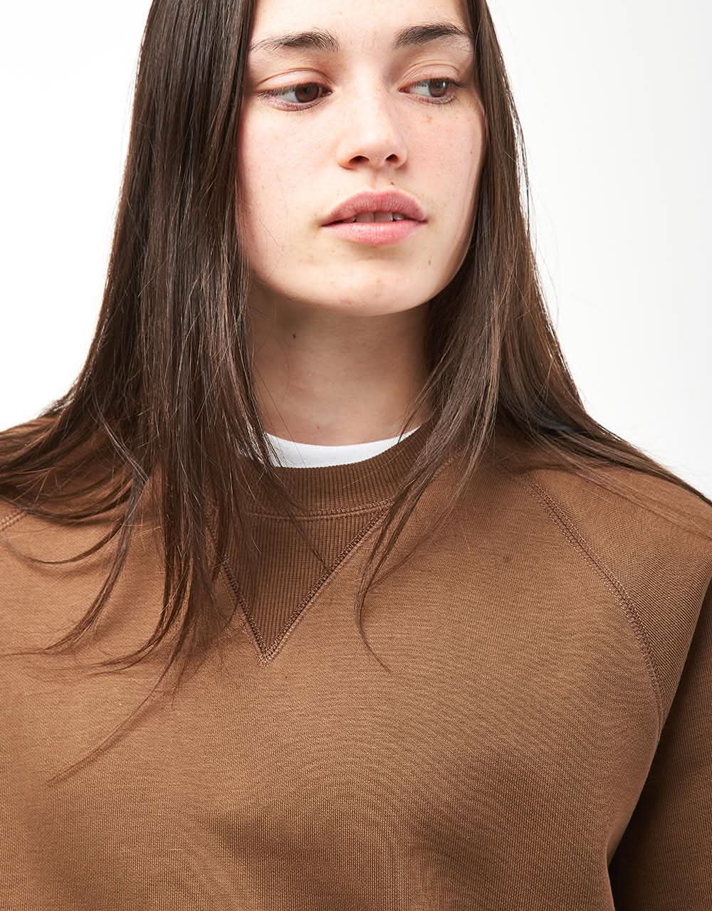Carhartt WIP Chase Sweatshirt - Chocolate/Gold - Image 7