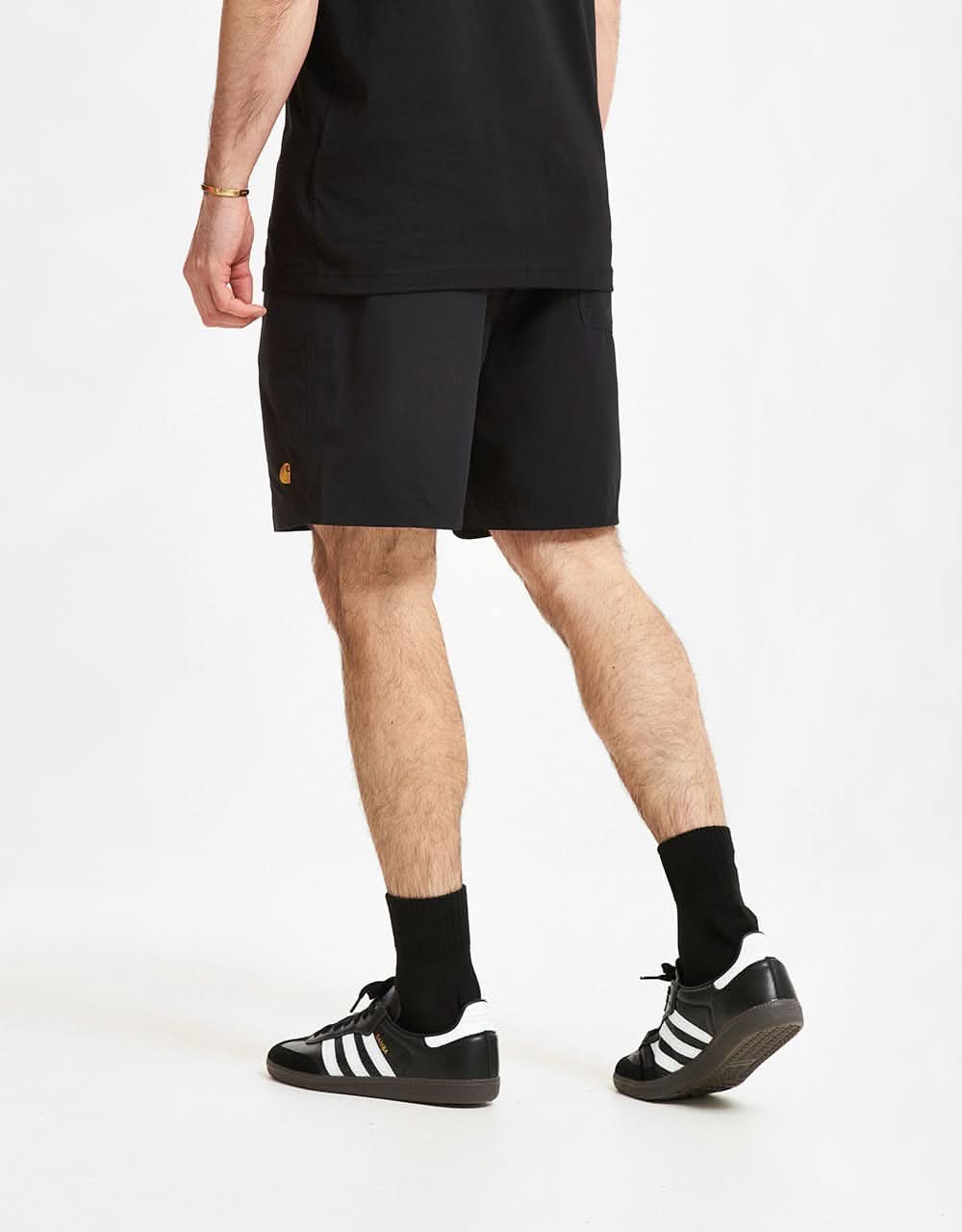 Carhartt WIP Chase Swim Trunk - Black/Gold - Image 3