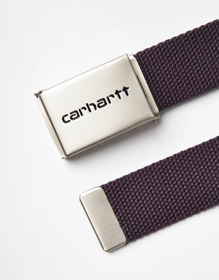 Carhartt WIP Chrome Clip Web Belt - Cozy Purple - Image 2