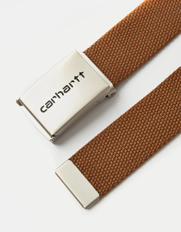 Carhartt WIP Chrome Clip Web Belt - Hamilton Brown - Image 2