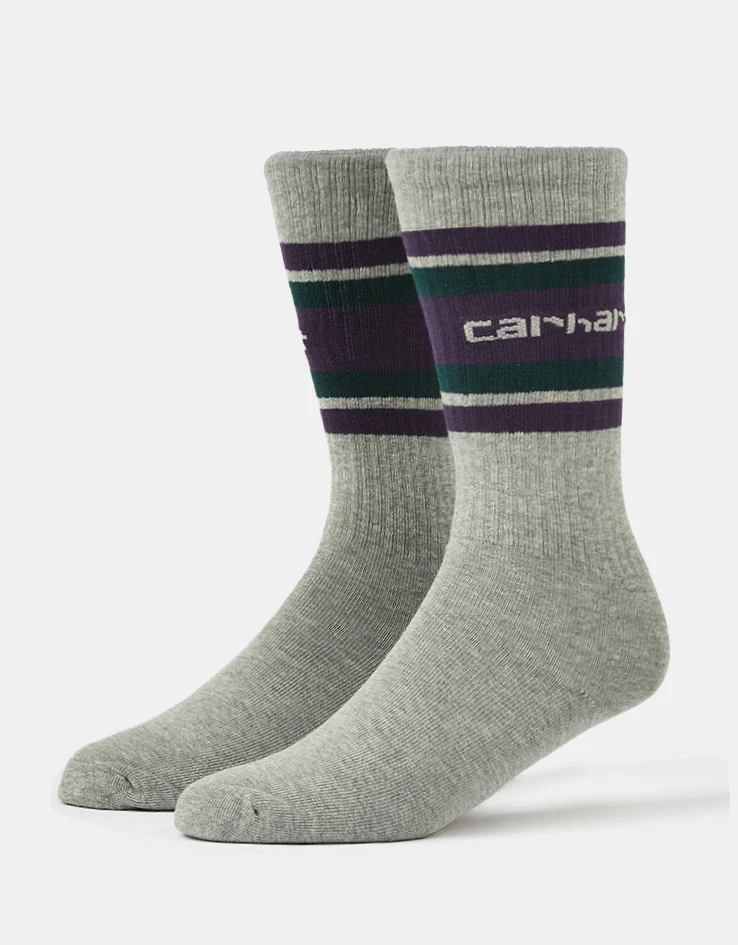 Carhartt WIP Connors Socks - Grey Heather/Lakers/Dark Fir