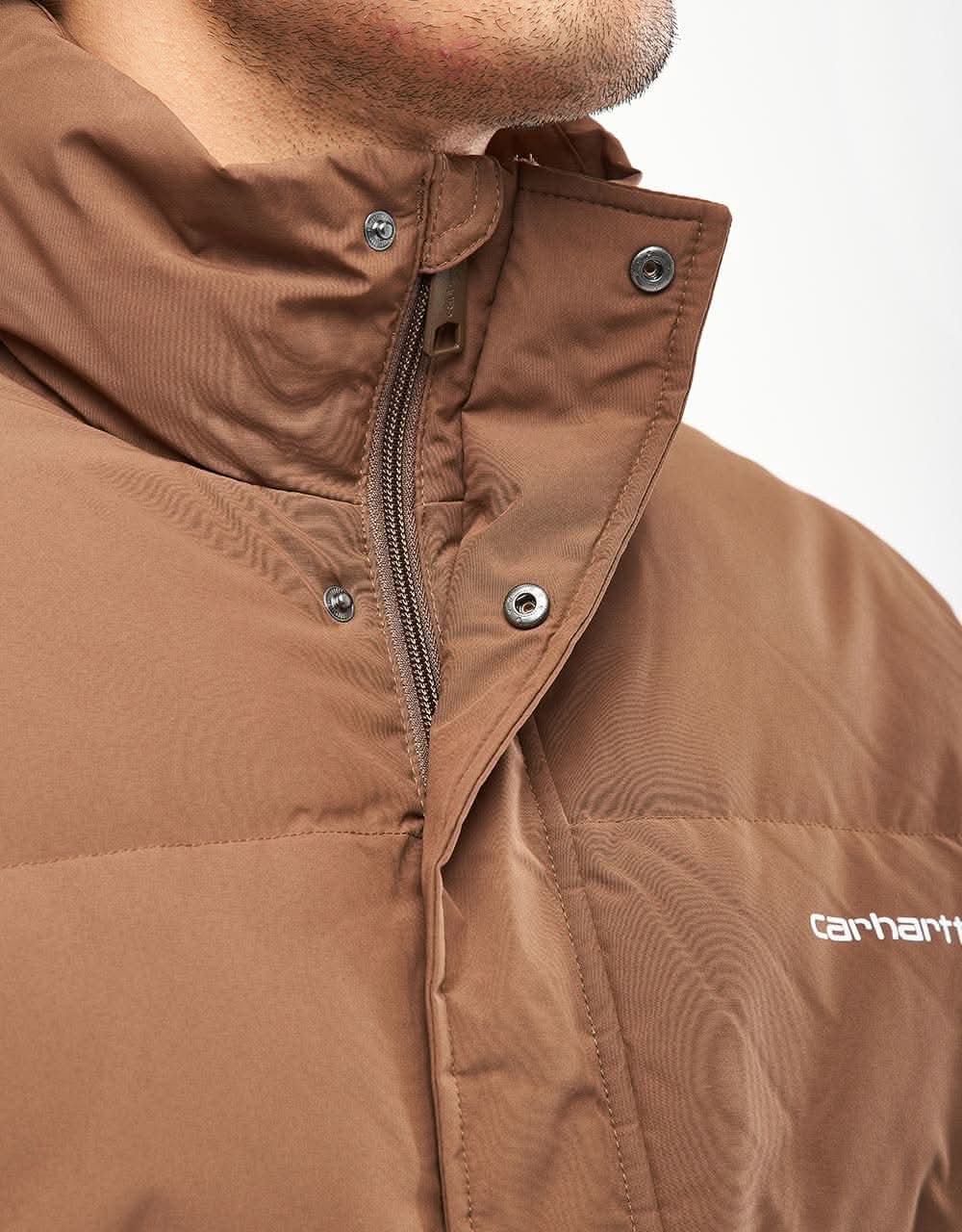 Carhartt WIP Danville Jacket - Chocolate/White - Image 5