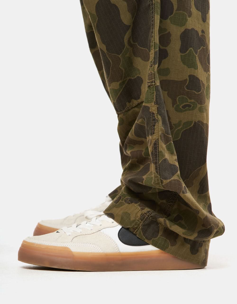 Carhartt WIP Duck Cargo Pant - Camo Duck/Green/Office Green (Garment Dyed) - Image 6