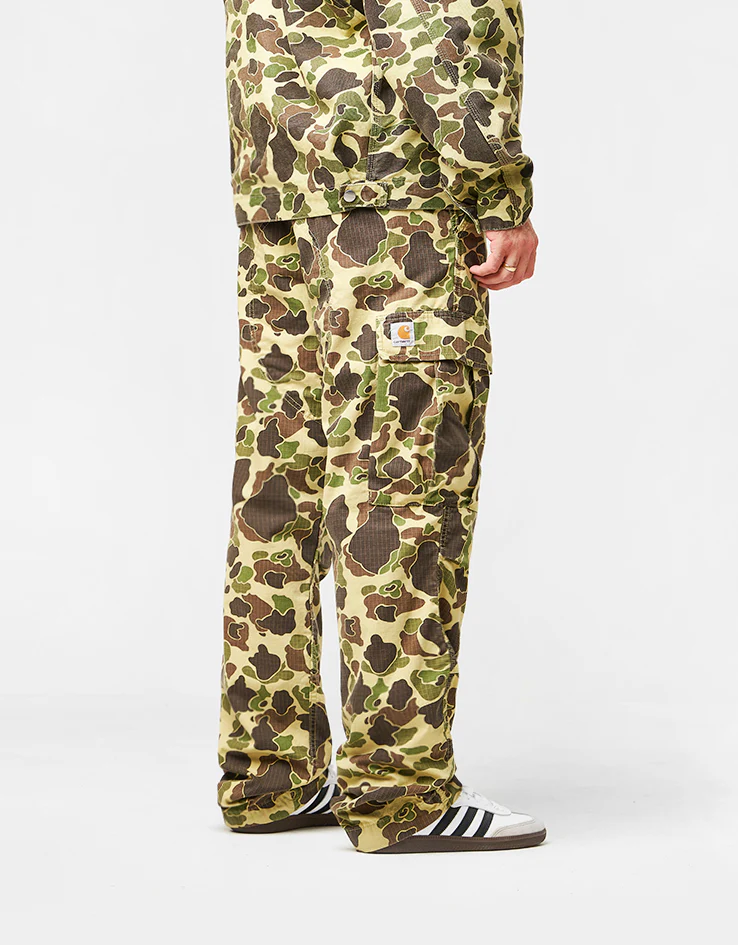 Carhartt WIP Duck Cargo Pant - Camo Duck/Green (Stone Washed) - Image 3